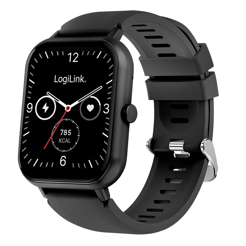 Image of LogiLink Smartwatch "Edge". 1.83" Screen. IP68 waterpro