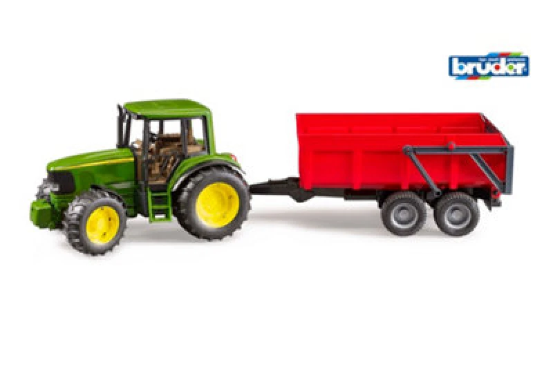 Image of Bruder John Deere 6920 With Tipping Trailer Detailed Vehicle & Playset Model