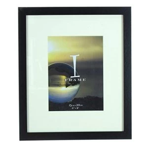 Image of 6" x 8" - iFrame Solid Black Wood Finish Frame with Mount