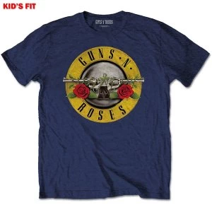 Image of Guns N' Roses - Classic Logo Kids 7 - 8 Years T-Shirt - Blue
