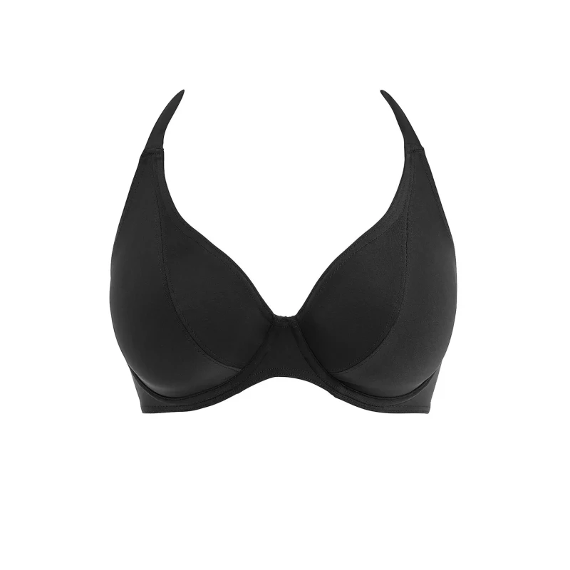 Image of Freya Womens Jewel Cove Halter Bikini Top in Black Size: 30DD Black Female 30DD