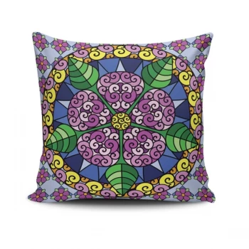 Image of MANDALA-15 - No Filling Multicolor Cushion Cover
