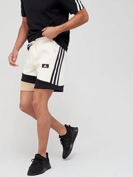 Image of adidas Future Icon Colourblock Shorts - Black, White/Black, Size L, Men