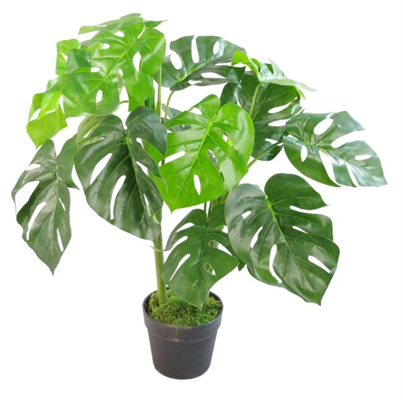 Image of Leaf Artificial Monstera Plant - 80cm Monstera Green