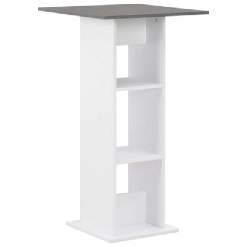 Image of VIDAXL Bar Table White and Anthracite Grey 60x60x110cm Vidaxl 8718475796619