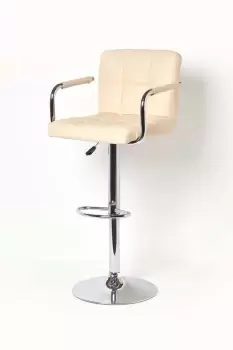 Image of Bramley Faux Leather Swivel Bar Stool