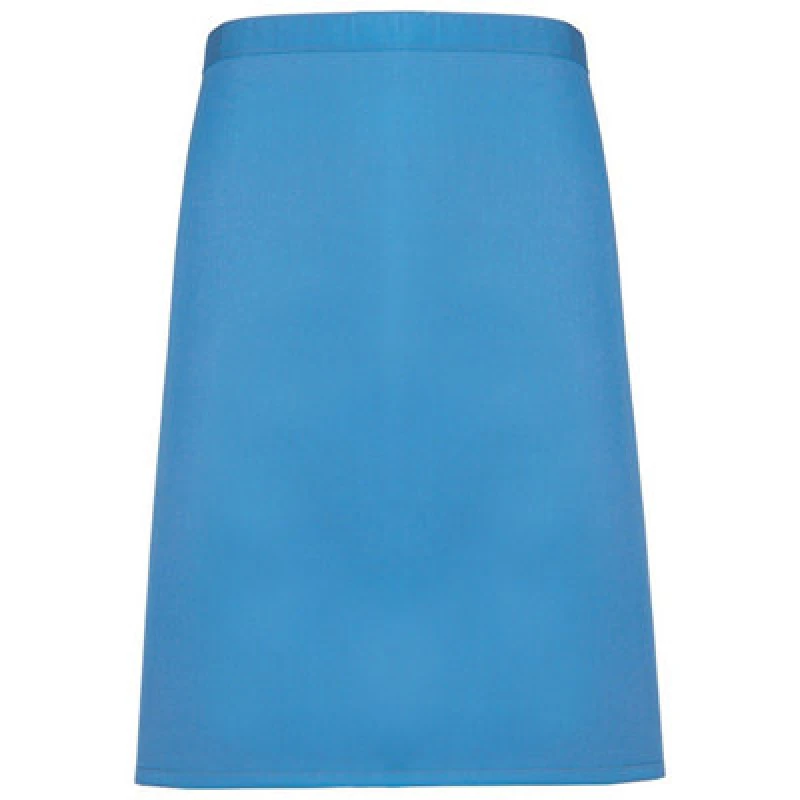 Image of Premier Premier Colours Mid Length Apron in Blue Blue One Size Unisex 5063470681303