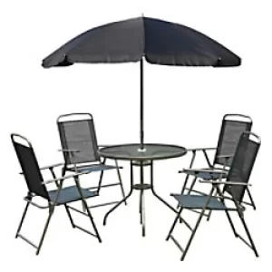 Image of Outsunny Rattan Bistro Set 01-0709 Black, Coffee