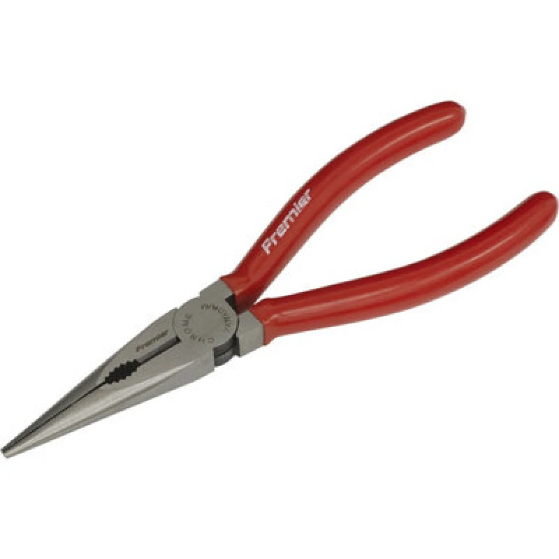 Image of Loops 170mm Long Nose Pliers - Drop Forged Steel - 45mm Jaw Capacity - Serrated Jaws Metallics