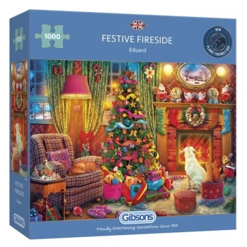 Image of Festive Fireside Jigsaw Puzzle - 1000 Pieces