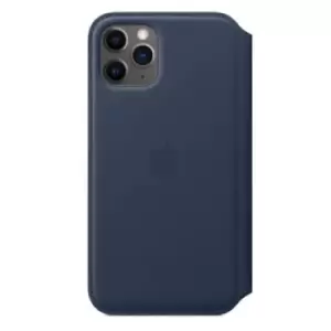 Image of Apple iPhone 11 Pro Leather Folio Case Deep Sea Blue MY1L2ZM/A