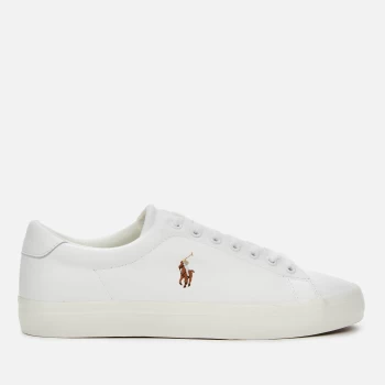 Image of Polo Ralph Lauren Mens Longwood Leather Low Top Trainers - White/White - UK 9