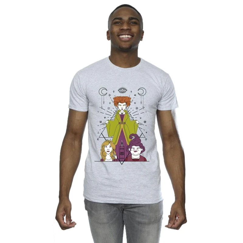 Image of Disney Men Hocus Pocus Candle T-Shirt in Grey Size: Small Grey S Male 5063283803695