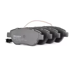 Image of RIDEX Brake pad set 402B0037 Brake pads,Brake pad set, disc brake FIAT,PEUGEOT,CITROEN,GRANDE PUNTO (199),PANDA (169),500 (312),PUNTO EVO (199)