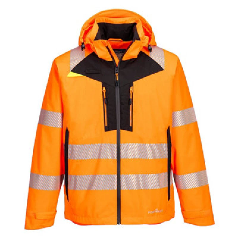 Image of Portwest DX4 Hi Vis Rain Jacket DX462ORR4XL Colour: Orange