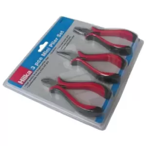 Image of Hilka Soft Grip Mini Plier Set 3Pc (Long Nose, Combi & Diagonal)