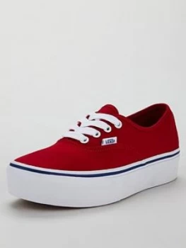 Image of Vans UA Authentic Platform 2.0 RedWhite RedWhite Size 4 Women