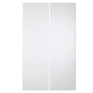 Image of Cooke Lewis Raffello High Gloss White Tall corner wall door W625mm Set of 2