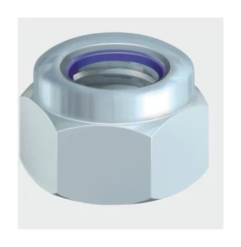 Image of 6NPP P Nylon Nut DIN 982 BZP M6 Bag of 20 - Timco