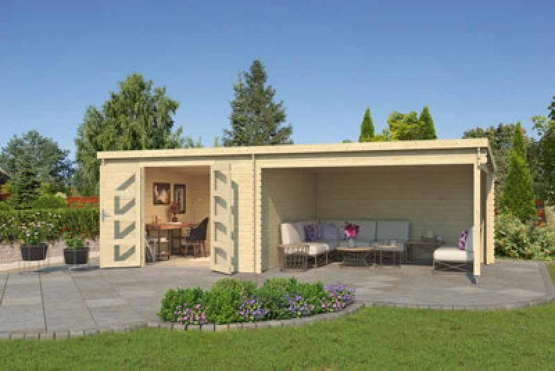 Image of Lasita Maja Lasita Osland New Orleans Summer House With Veranda - 7.1M X 3.3M - Log Cabin