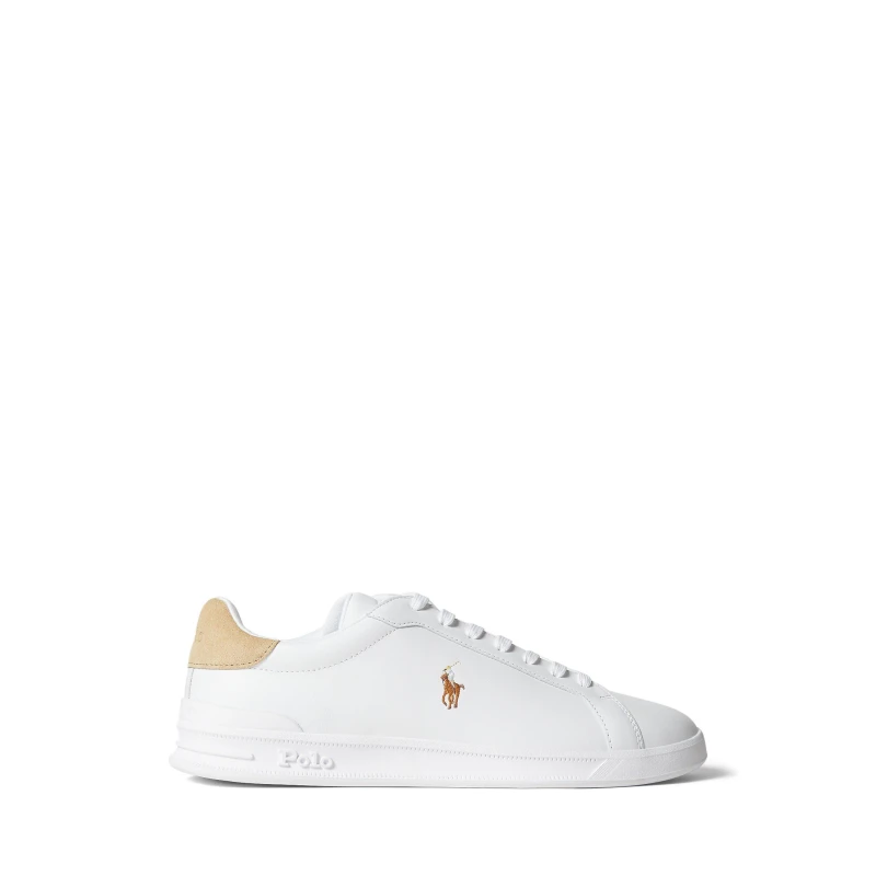 Image of Polo Ralph Lauren Heritage Court Leather Trainers white/beige Men 44 (9.5);41 (7)