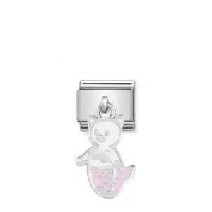 Image of Nomination Composable Classic Charms Enamel Mermaid Cat Link 331805/16