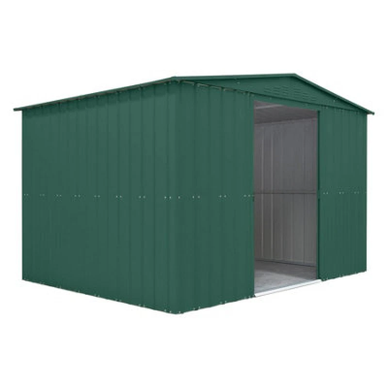 Image of Mercia Globel 10 x 8 Apex Green Metal Shed, Green ESDXL20MET212