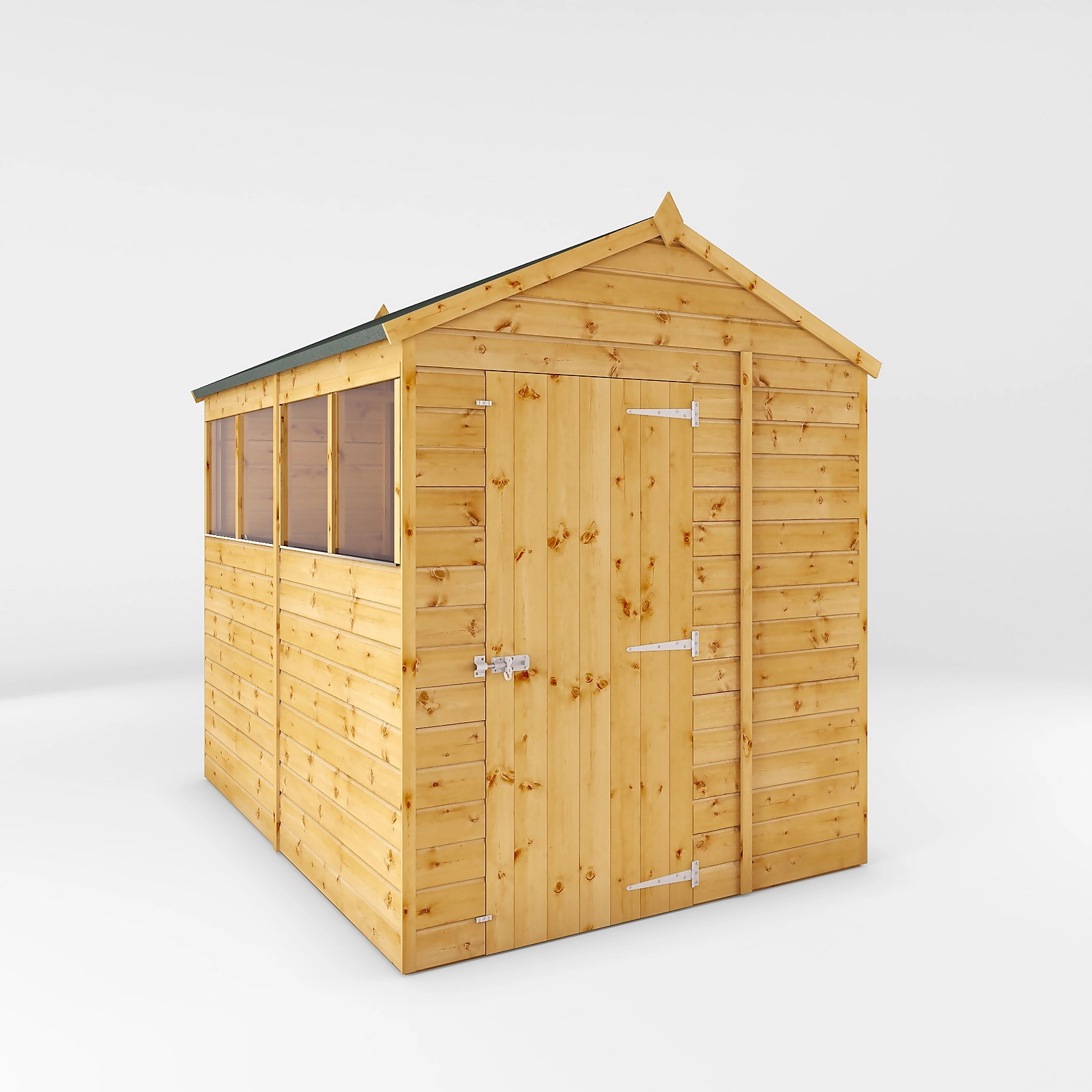 Image of Mercia Garden Products Mercia 8 x 6ft Shiplap Apex Shed Wood
