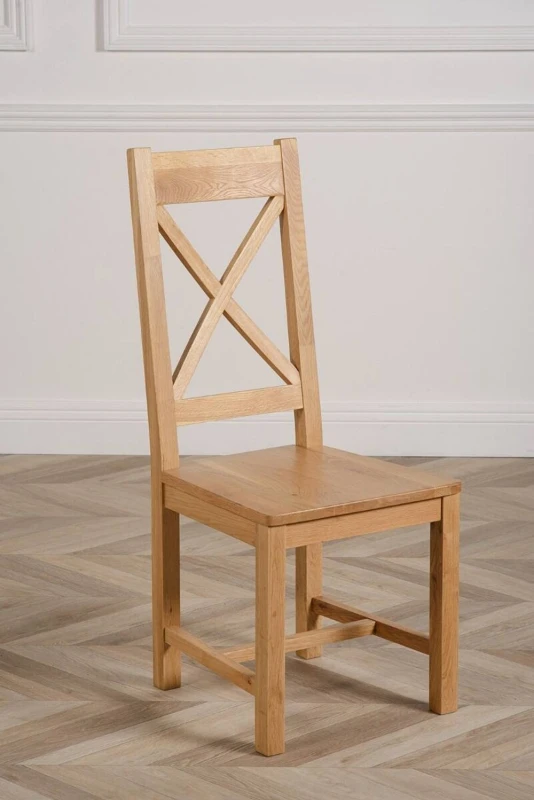 Image of Thats Furniture Berkeley Solid Oak Dining Chairs for Dining Room or Kitchen in Brown Brown Unisex