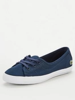 Image of Lacoste Ziane Chunky Bl 2 Cfa Plimsolls - Navy/White, Size 3, Women
