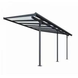 Image of Palram Sierra Patio Cover 3m x 9.15m - Grey Clear