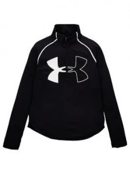 Image of Urban Armor Gear Girls Tech Graphic Big Logo 1/2 Zip Top - Black/White