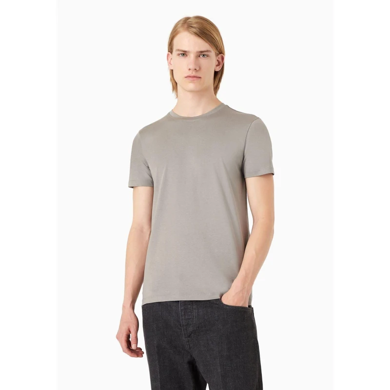 Image of Emporio Armani T-Shirt Regular Fit T-Shirts S Grey 29443302350