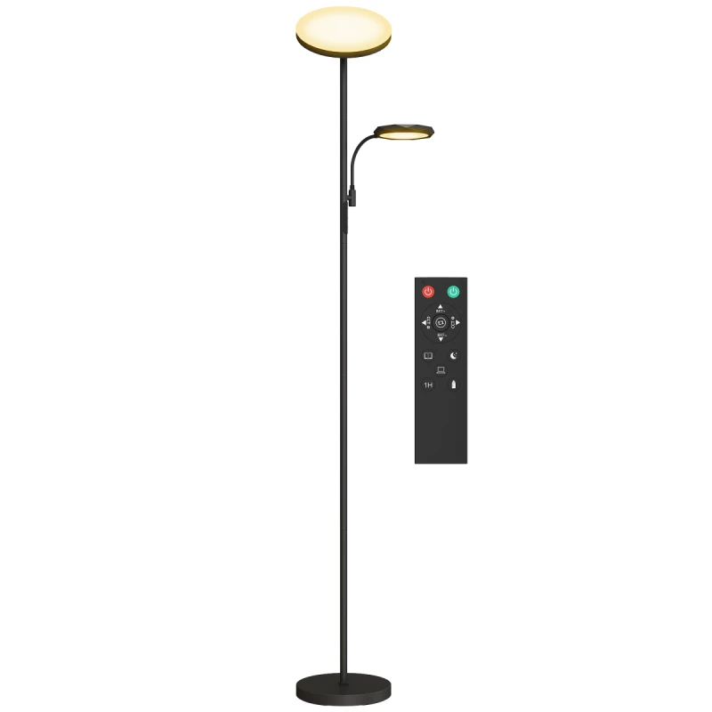 Image of HOMCOM HOMCOM Floor Lamp for Living Room, Standing Lamp with 4 Scene Modes, Black One Size Unisex 5063603434608