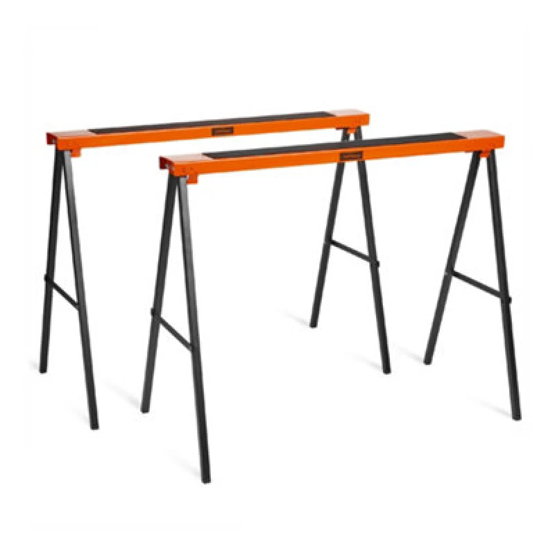 Image of Vonhaus Saw Horse Pair, Saw Horses Twin Pack With 200Kg Weight Capacity, Lightweight With Carry Handle And Non-Slip Work Surface