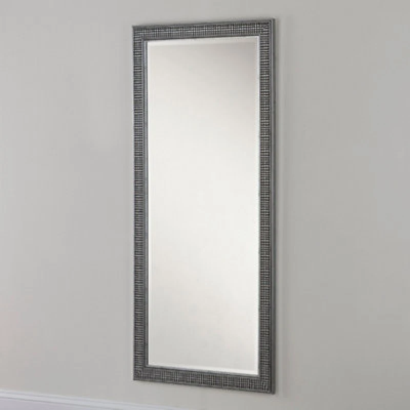Image of Yearn Mirrors Yearn Mirrors Yearn Cobble Framed full Length Mirror 166.5x75cm in Silver Silver One Size Unisex 0716053065834