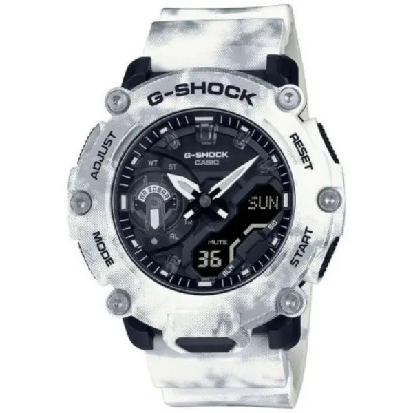 Image of Casio G-Shock Snow Camo Series Dual Display Mens Watch GA-2200GC-7AER GA-2200GC-7AER