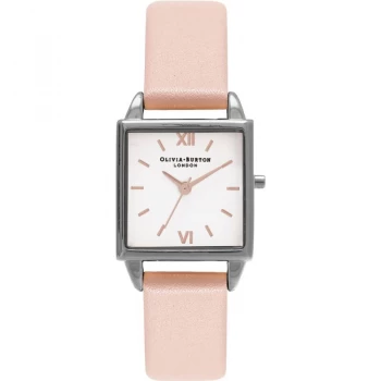 Image of Square Dials Silver & Dusty Pink Watch