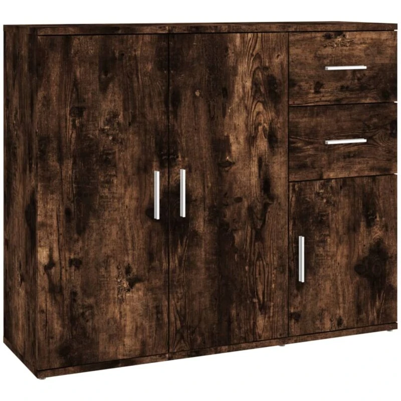 Image of VIDAXL Sideboard Smoked Oak 91x29.5x75cm Engineered Wood Vidaxl 8720845736255