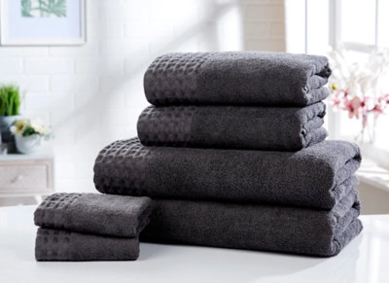 Image of Rapport Home Retreat Bath Towel Pure Cotton Charcoal