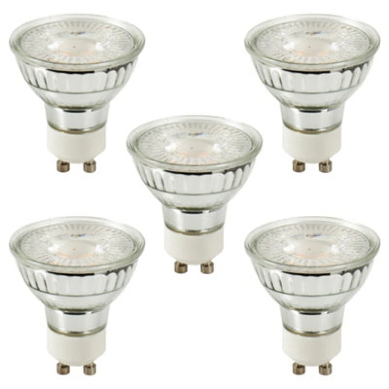 Image of Litecraft Gu10 5W Pack Of 5 Warm White Dimmable LED Light Bulbs