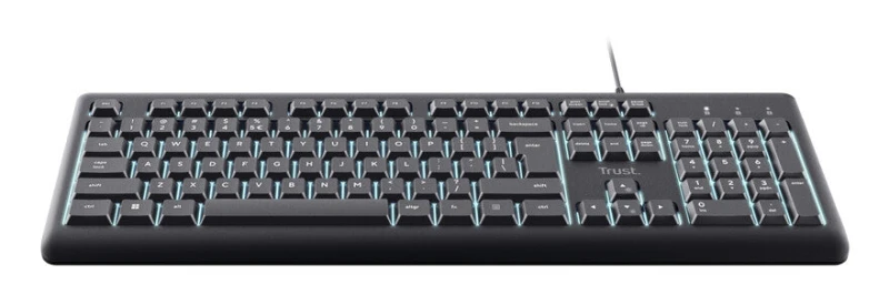 Image of Trust Trust Primo Beleuchtete keyboard Home/Office USB QWERTY UK English Black 25823