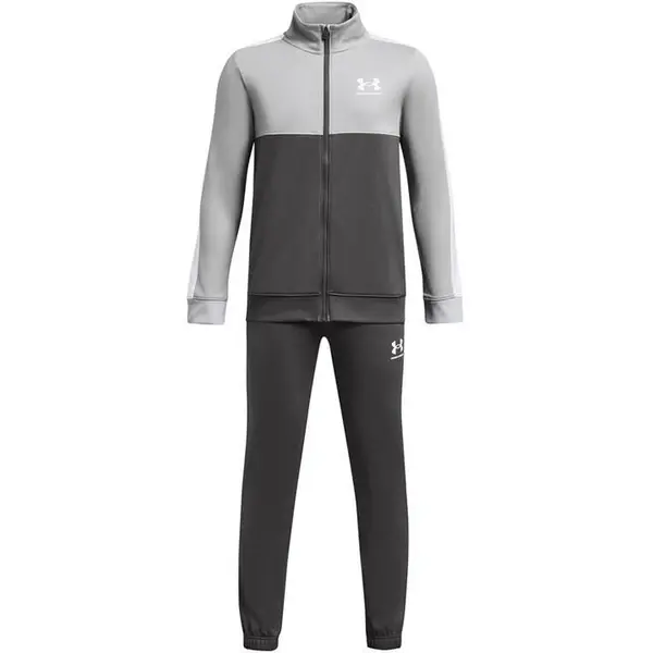 Image of Under Armour Colour Block Knit Tracksuit Junior - Grey 7 - 8 Years