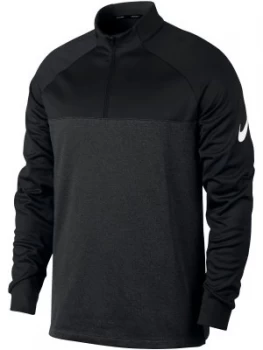 Image of Mens Nike Therma Block Half Zip Jumper Black