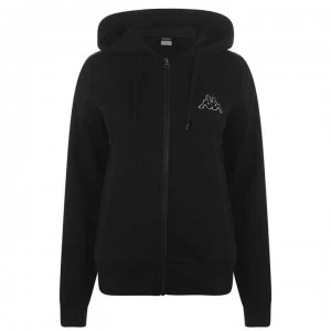 Image of Kappa Zip Hoodie Ladies - Black