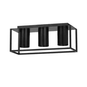 Image of Tiper Black Surface Mounted Downlight 3x GU10