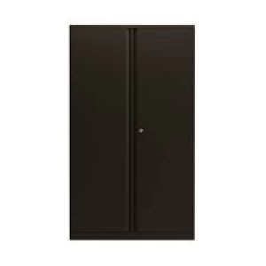Image of 2 Door 1570mm Cupboard Empty Black (Dimensions: W914 x D470 x H1570mm) KF78714