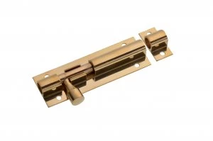 Image of Wickes Barrel Bolt - Brass 76mm