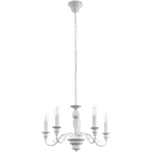Image of Netlighting Caposile 5 Lamp Multi Arm Chandeliers White