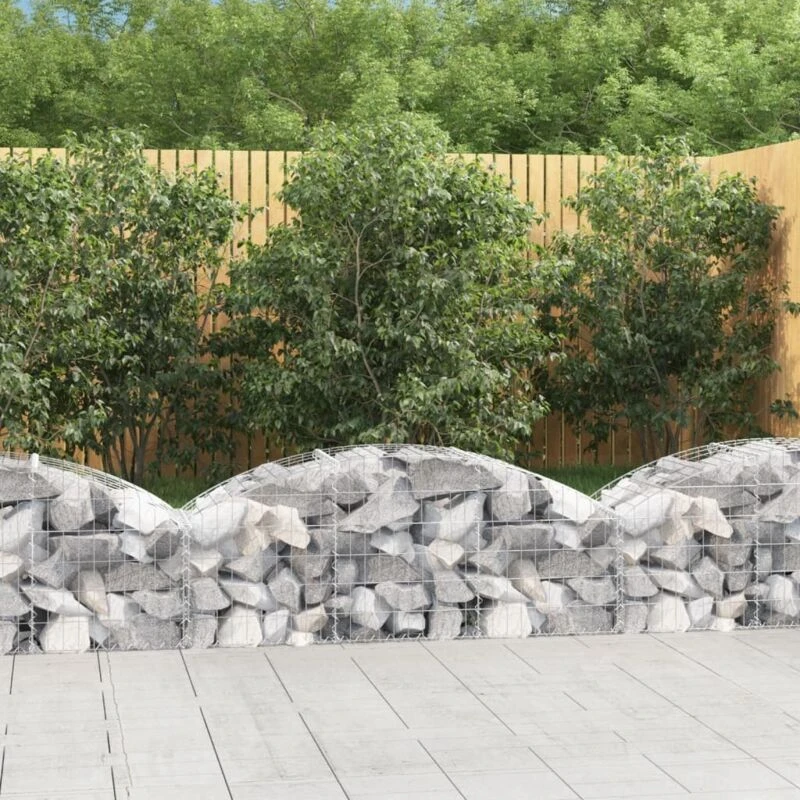 Image of VIDAXL Vidaxl - Arched Gabion Basket 150x50x40/60cm Galvanised Iron 8720845651152